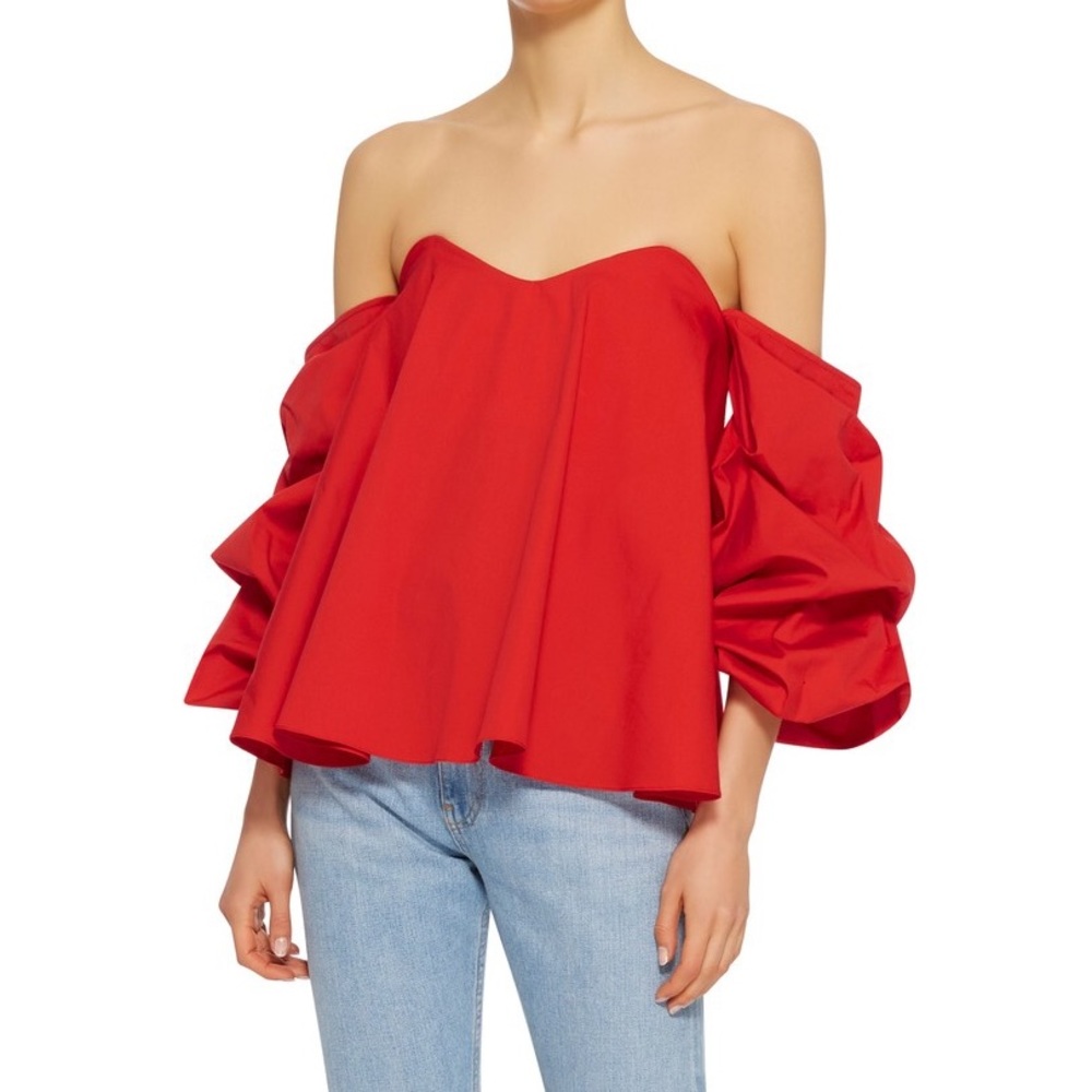 CAROLINE CONSTAS GABRIELLA Off-the-shoulder blouse